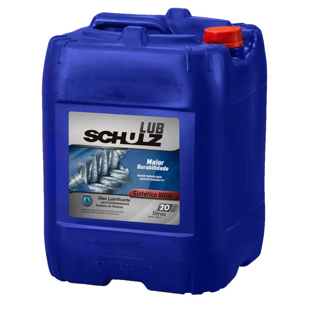 ÓLEO LUBRIFICANTE PARA COMPRESSOR DE PARAFUSO SCHULZ SINTÉTICO 8.000 HORAS - 20 LITROS