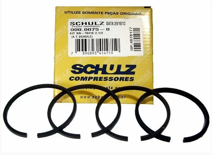 KIT ANEL DE PISTÃO PARA COMPRESSOR SCHULZ - 000.0075-0