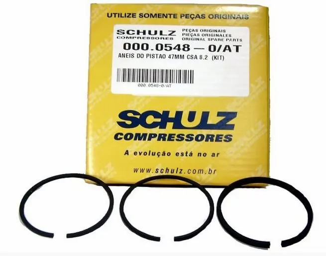 KIT ANEL DE PISTÃO PARA COMPRESSOR SCHULZ - 000.0548-0