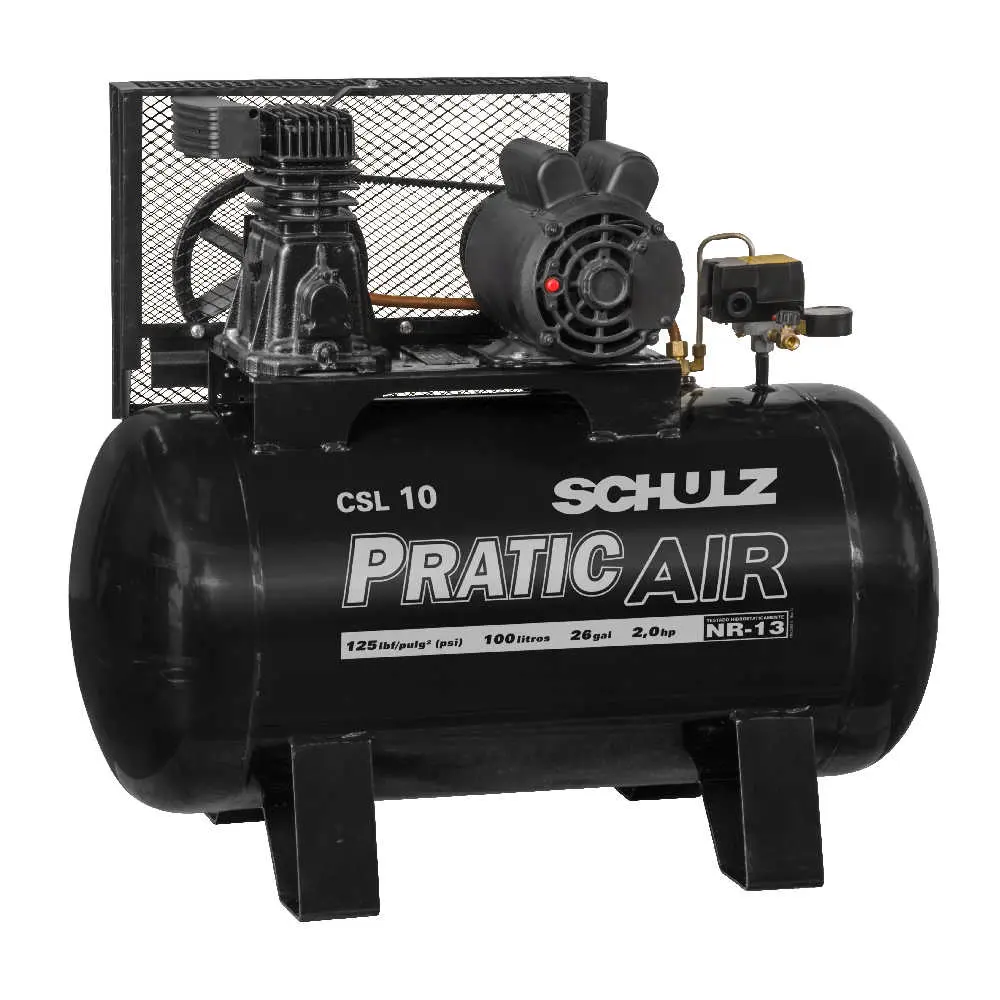 COMPRESSOR DE AR PRATIC AIR CSL 10 / 100