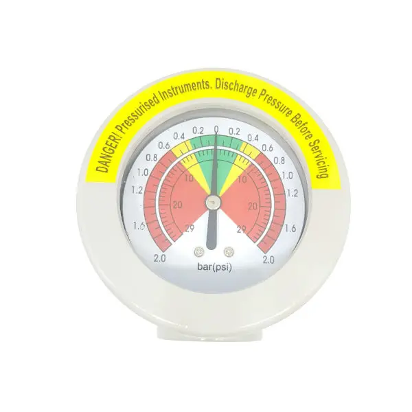 MANOMETRO DIFERENCIAL DE PRESSÃO QUE INDICA A SATURAÇÃO DO FILTRO DE AR DO COMPRESSOR R...