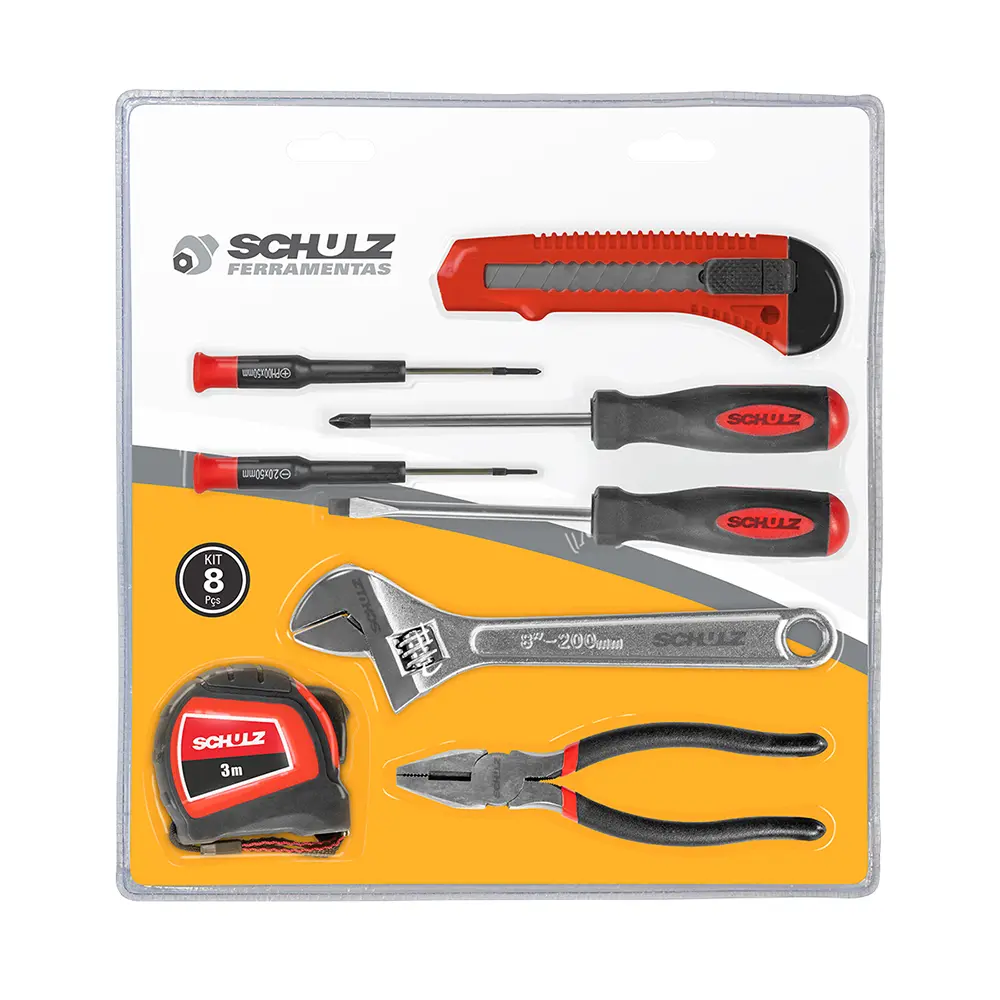 KIT FERRAMENTAS MANUAIS HOBBY 8PCS SCHULZ - 927.0041-0
